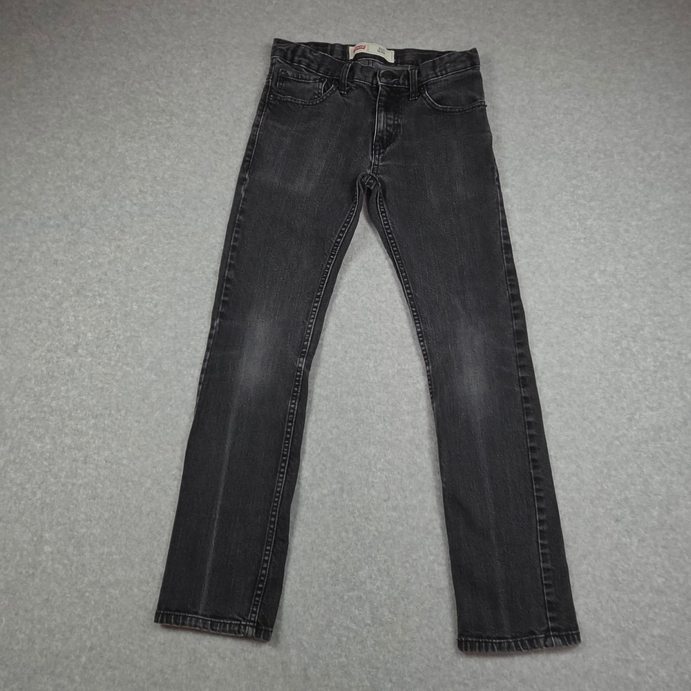 Levis 511 Slim Fit Jeans Boys Size 12 Reg W26 L26 Faded Black Denim Pants